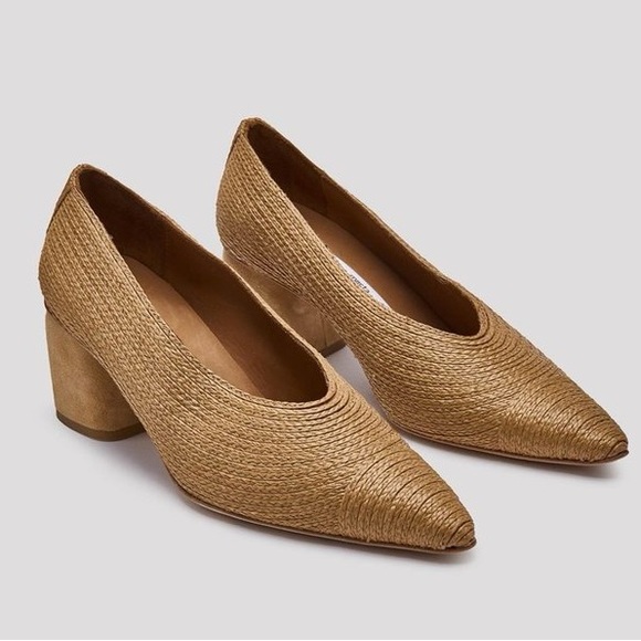 MIISTA Nina Legno Raffia Mid-Heels Sz‎ 41